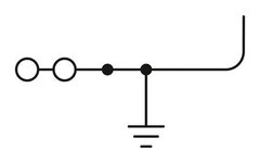 UT 2,5-TWIN/1P-PE-Заземляющая клемма