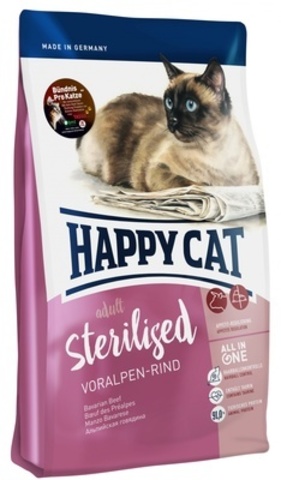 Happy Cat Supreme Sterilised сухой корм для стерилизованных кошек (альпийская говядина) 300г