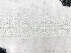 Кружево плетеное, ш. 7 см, сливочный