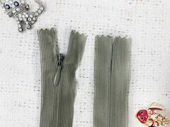 Молнии потайные, L 20 см, серо-хаки