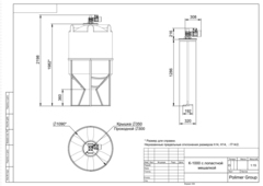Ёмкость с лопастной мешалкой Полимер-Групп K 1000 л. конусная (1090x1090x2198см;) - арт.559208