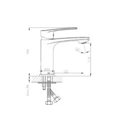 Смеситель для раковины Haiba HB10587 хром