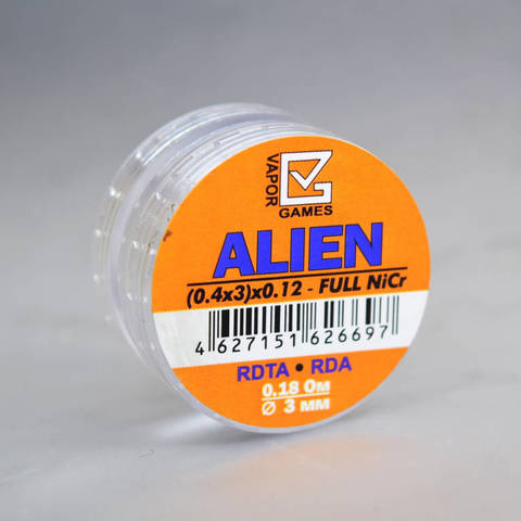 Vapor Games Alien (0.4x3)x0.12 full NiCr d3mm 0.18Om