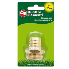 Штуцер для шланга QUATTRO ELEMENTI внеш. резьба 1