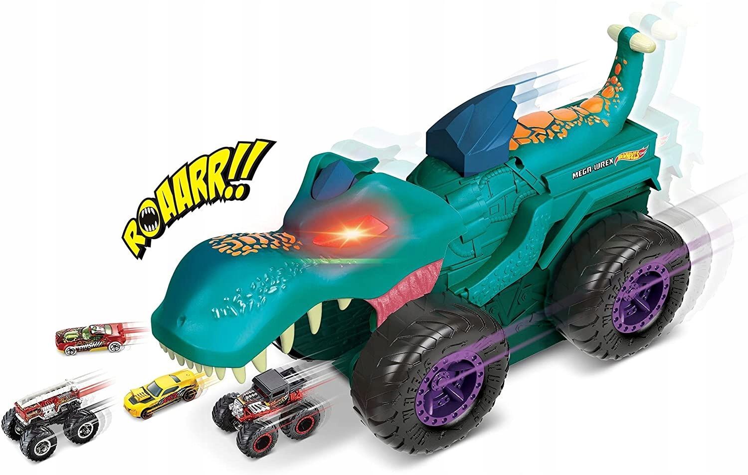 Игрушечный трек Hot Wheels MONSTER TRUCK - Большой автомобиль со светом и  звуком - Пожиратель автомобилей GYL13 купить в Москве | Доставка по России.