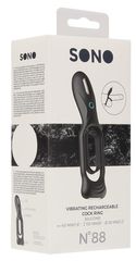 Черное двойное эрекционное виброкольцо N 88 Vibrating Rechargeable Cock Ring - 