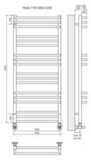 Полотенцесушитель Terminus Нойс П18 500х1200