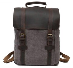 Рюкзак из ткани и кожи BUG 398 Gray