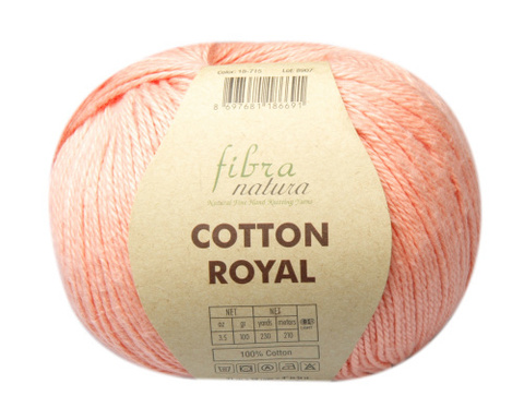 Пряжа Fibra Natura Cotton Royal 715 роз.персик (уп. 5 мотков)