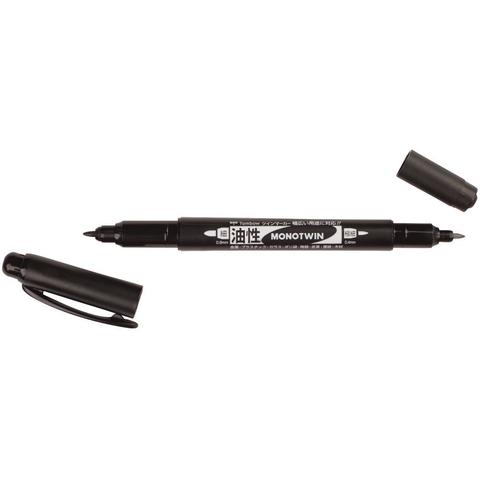 Перманентный маркер Tombow MONO Twin Tip Permanent Marker Black