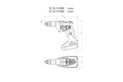 SE 18 LTX 4000 + SM 5-55 Аккумуляторные шуруповерты для гипсокартонная коробка (620048510)