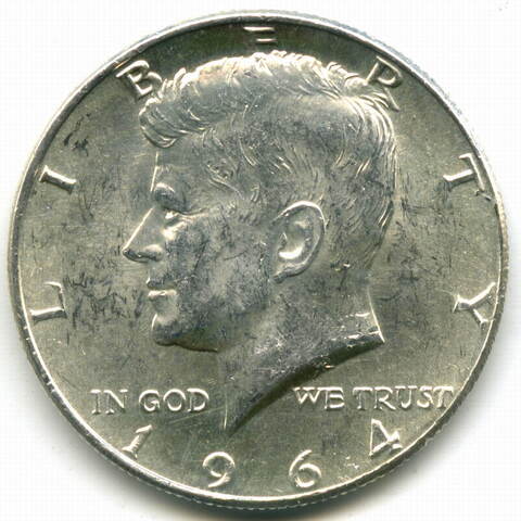 1/2 доллара США 1964 год XF-AU (Кеннеди)