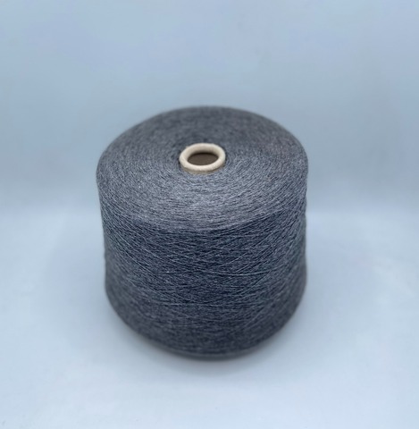 Бобинная пряжа (пр.Италия), 1500м/100гр, 80%шерсть, 20%полиамид, цвет- Графит,меланж, арт.31659