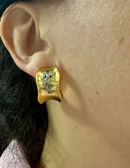 Серьги широкие полуконго style by YSL