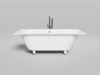 Salini 103413GF  ORNELLA AXIS 170x75 Встраиваемая ванна с овальной чашей, регулируемые ножки, RAL полностью
