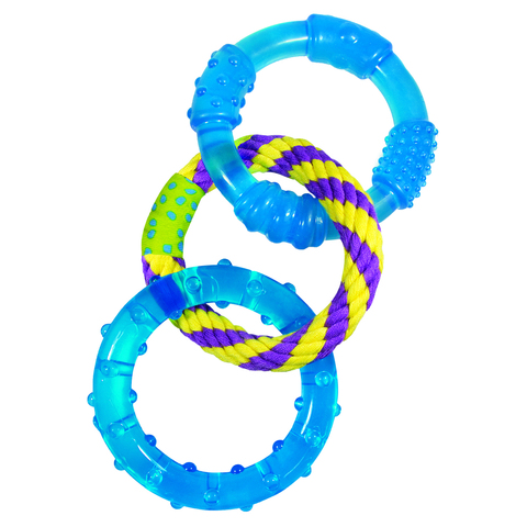 Игрушка для собак средних и крупных пород "Три колечка", 23 см