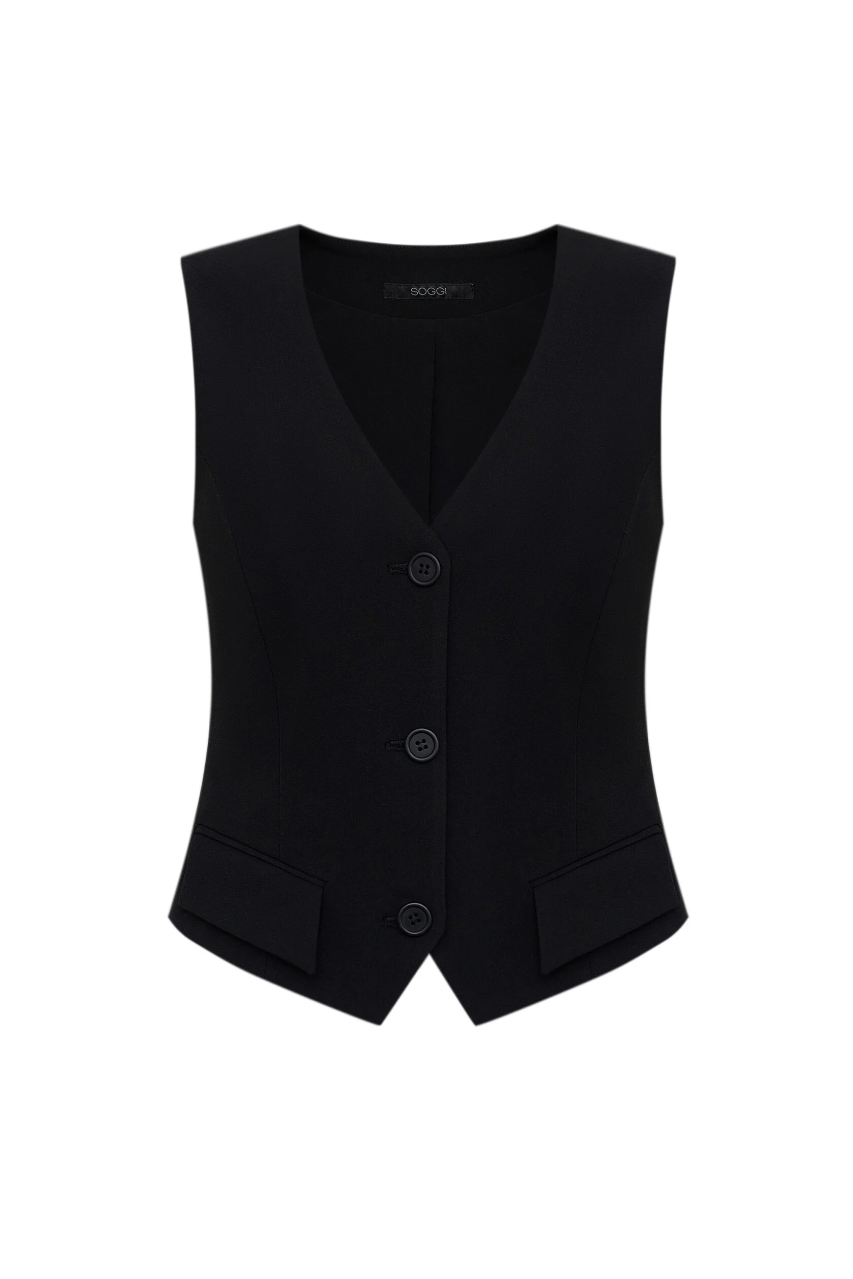 Жилет с карманами, Черный