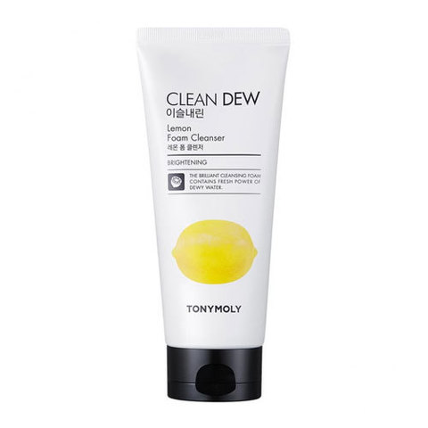 Tony Moly Clean Dew Foam Cleanser Lemon - Осветляющая пенка для умывания для жирной, комбинированной кожи лица экстрактом лимона