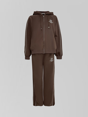 Спортивный костюм Kaixi KX25 на флисе из зип-худи и штанов с полосками по бокам