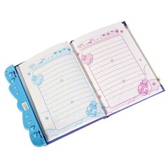 Блокнот 11,0 см * 15,0 см , 7БЦ, Alingar, мат. ламинация, поролон, код. замочек, 50л., линия, "Девушка на звезде"