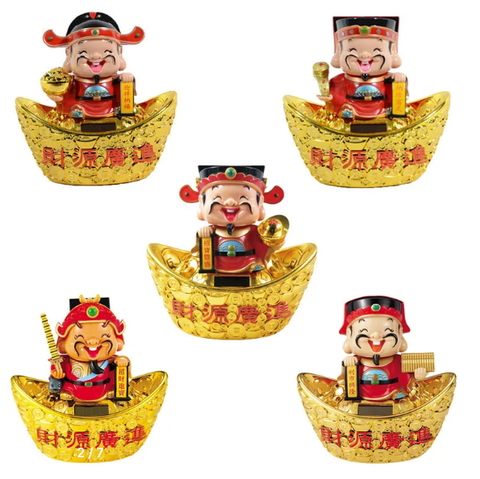 Бог богатства на золотом слитке средний