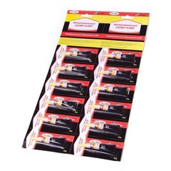 Супер-клей Alingar, 3 гр, "Моментальный", блистер, 12 шт/уп, европодвес