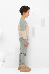 брюки  для мальчика  КР 400582/зеленый чай