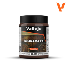 Средство для оформления подставок Vallejo серии Texture Brown Mud (200мл)