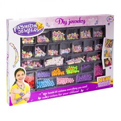 
          Набор для создания украшений-бусины Alingar, 465х335х40мм,"Fashion jewelry 2", 12 вид. бус., подвес, 2х1,2 м леска, карт. уп.