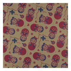 Упаковочная бумага крафт 100 х70 см. ( 20 шт.) Квадра "Неваляшка"