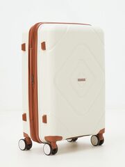 Чемодан MIRONPAN полипропилен Молочный S+ 59х39х24 (+3) см/3,4 кг/62 л1