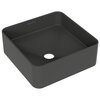Aqueduto ESP0340 AQD ESPIRAL Раковина накладная квадратная 370*370, черный матовый