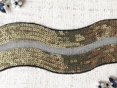 Тесьма "Пайетки на сетке", ш.5,5см.