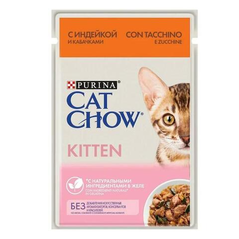 Purina Cat Chow пауч для котят (индейка/кабачок) 85 г