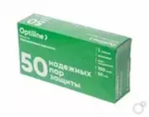 Перчатки виниловые OptiLine размер L 100шт 27-2088