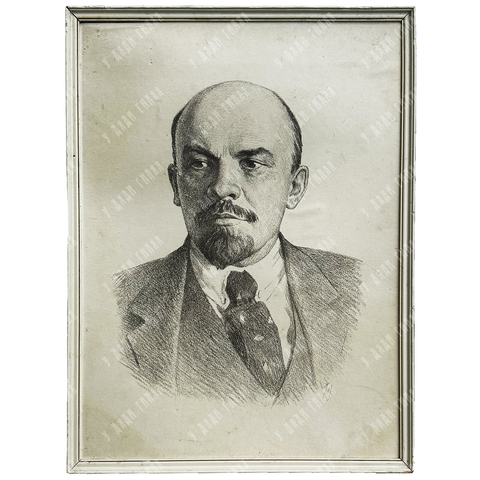 Титов Д. К. Портрет В. И. Ленина. Автолитография. 1985 г.