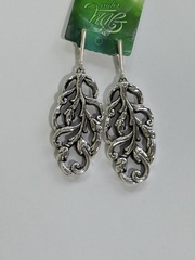 Веточка (серьги из серебра)