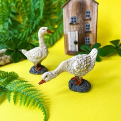 Гусь, гуси, фигурки декоративные, кукольные миниатюры, 5-6 см, набор 2 шт микс.
