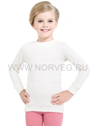 Терморубашка из шерсти мериноса Norveg Soft Offwhite детская