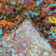 Платок из итальянской фланели мультицвет 88*88 арт.П13