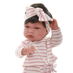 Munecas Antonio Juans Кукла пупс Тонета в розовом, 33 см, винил (60146)