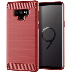 Мягкий гибкий чехол красного цвета для Samsung Galaxy Note 9, серия Carbon от Caseport