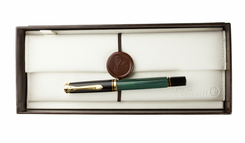 Ручка шариковая Pelikan Souverän® Black & Green GT (907402)