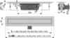 Водоотводящий желоб без порогов с решеткой под кладку плитки APZ15-550 AlcaPlast (APZ15S-550)