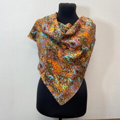 Платок из итальянской фланели мультицвет 88*88 арт.П13