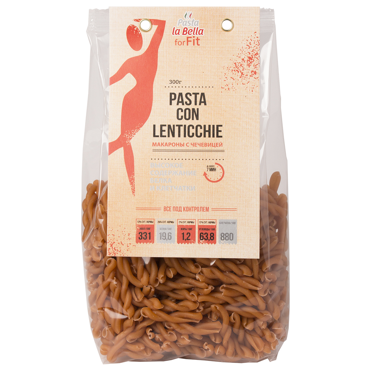 Pasta la Bella forFIT Макароны с Чечевицей, 300 г по цене 165 руб.