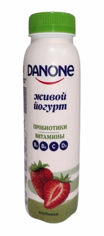 Йогурт питьевой DANONE Клубника 270 г КАЗАХСТАН