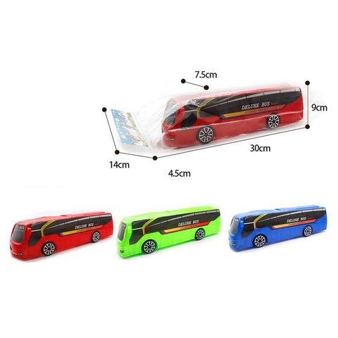 Автобус инерционный, 3 цвета (в пакете), КУ111