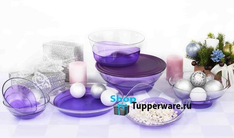 Набор чаш Элегантность Tupperware в сиреневом цвете