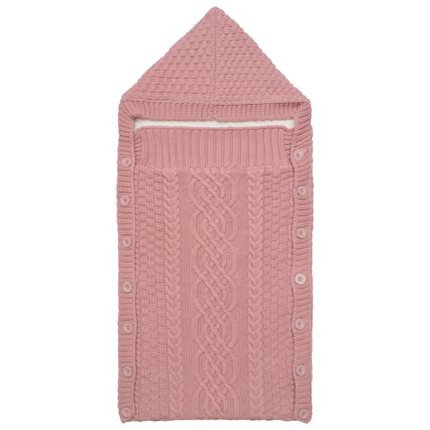 Пепельно-розовый детский конверт из 100% хлопка KOGANKIDS